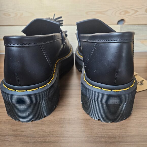 Doc Martens Adrian Quad Black Leather Slip On Platform Tassel Loafers SizeM9/W10 - Picture 6 of 14